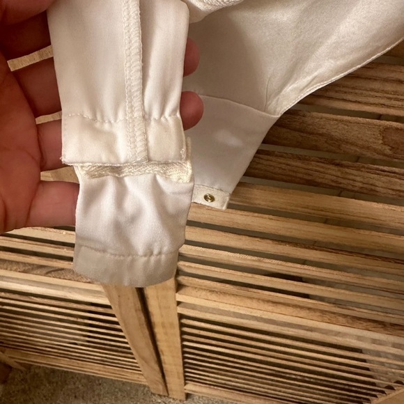 For Love & Lemons Plunging White Satin Bodysuit XS - Picture 7 of 7